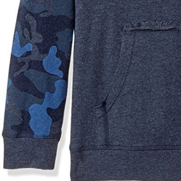 Lucky Brand Hoodie Sweatshirt Boys 3T  Camo Terry Pullover Navy Blue NWT - Picture 3 of 5